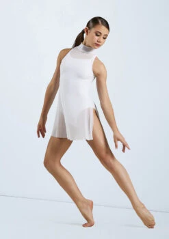 Weissman Mesh Tunic Overdress 13 Weissman Mesh Tunic Overdress -Dance Costume Store D10664 white 161192t 50007.1698840460