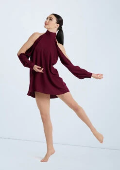 Weissman Open Sleeve Overdress -Dance Costume Store D10759 blackcherry 107915 97035.1698840460