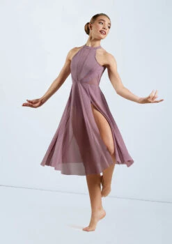 Weissman High Neck Halter Dress -Dance Costume Store D11656 frenchmauve 161311 64195.1698840460