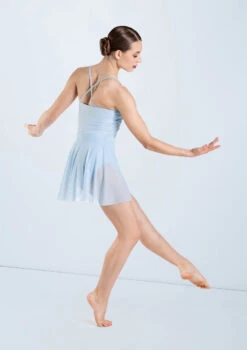 Weissman Shirred Power Mesh Dress -Dance Costume Store D13010 powderblue 144 16728.1678890883