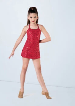 Weissman Sequin Camisole Dress 11 Weissman Sequin Camisole Dress -Dance Costume Store D13183 red 933 86546.1698840477