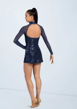 Weissman Sequin Performance Shift Dress 15 Weissman Sequin Performance Shift Dress -Dance Costume Store D9614 navy 9692 67034.1678890969