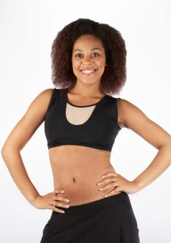 Dincwear Mesh Insert Crop Top -Dance Costume Store DNDWJ003 MAIN FLS 14528.1678927521