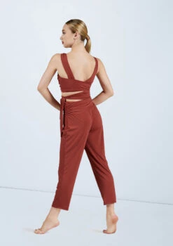 Weissman Cropped Cutout Jumpsuit -Dance Costume Store MJ11547 paprika 160518 48216.1678891000