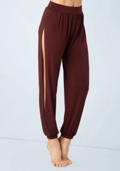 Weissman Spliced Jogger Pants -Dance Costume Store MJ12237 raisin 4631 47252.1678891023