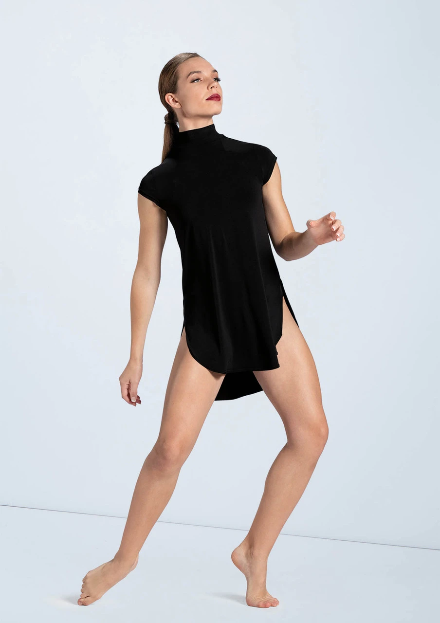 Weissman Mock Neck Tee Dress 3 Weissman Mock Neck Tee Dress - Image 3