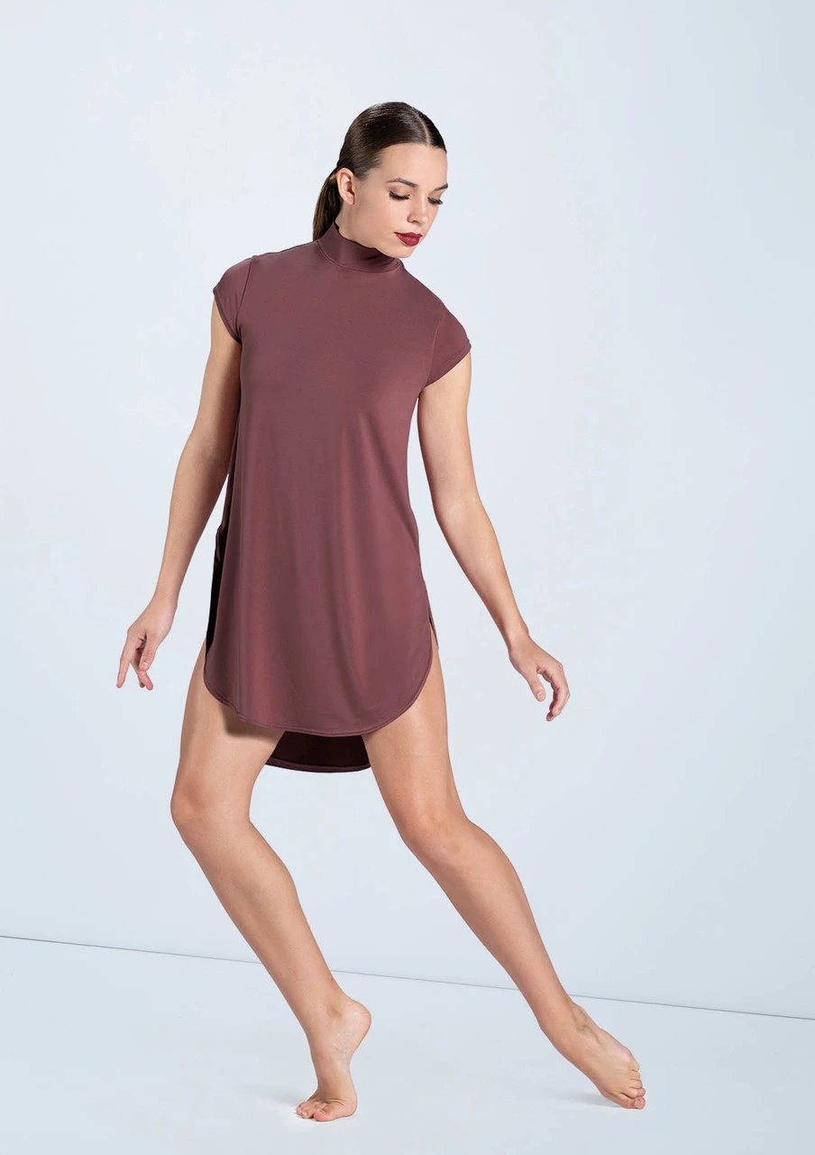 Weissman Mock Neck Tee Dress 6 Weissman Mock Neck Tee Dress - Image 6