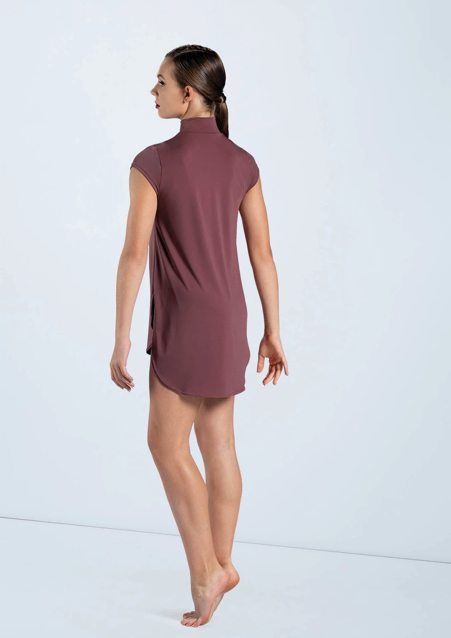 Weissman Mock Neck Tee Dress 1 Weissman Mock Neck Tee Dress