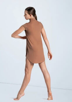 Weissman Mock Neck Tee Dress 10 Weissman Mock Neck Tee Dress -Dance Costume Store MJ12796 warmsand 874 13316.1678891079
