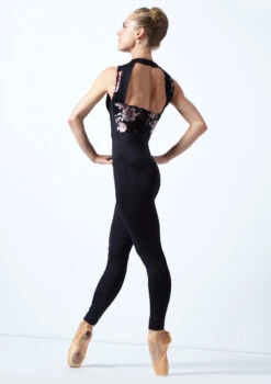 Move Dance Jupiter Floral Sleeveless Catsuit -Dance Costume Store MOC0631 BLK BACK 2 69189.1678928407
