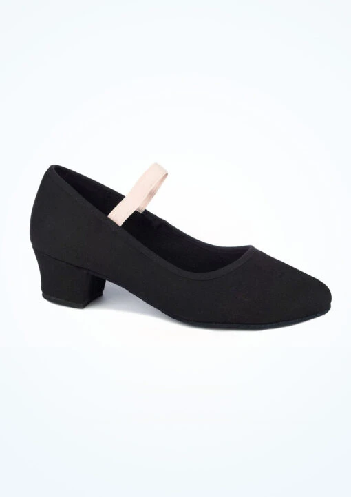 Move Dance Julie Canvas Character Shoe 1.5" Cuban - Black -Dance Costume Store MOK0020 MAIN BLK 38556.1678928523