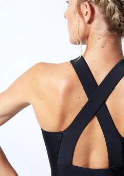 Move Dance Penelope Zip Up Leotard -Dance Costume Store MOL0818 BLK CLOSE UP BACK 1 21668.1678884319