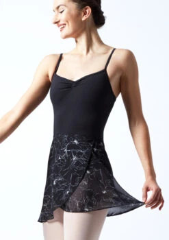 Move Dance Floral Print Wrap Dance Skirt - Black 7 Move Dance Floral Print Wrap Dance Skirt - Black -Dance Costume Store MOR0406 BLK FRONT 1T 13499.1689636867