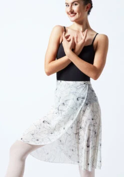 Move Dance Floral Long Wrap Dance Skirt - Ivory -Dance Costume Store MOR0407 CRM FRONT 1T 06607.1689636867