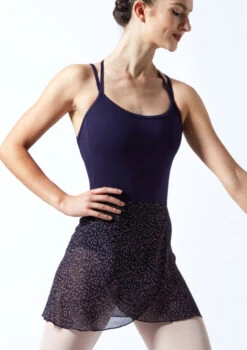 Move Dance Speckled Wrap Dance Skirt - Navy -Dance Costume Store MOR0408 BLK FRONT 1T 73552.1689636867