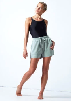 Move Dance Cassandra Jersey Dance Shorts -Dance Costume Store MOR0637 TEAL FRONT 1 10024.1678884709