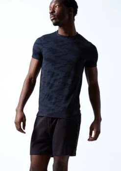 Move Dance Men's Rhythm Dance T Shirt -Dance Costume Store MOS0624 NVY FRONT 1T 96720.1696980990