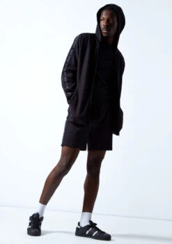 Move Dance Men's Pulse Zip Up Hoodie -Dance Costume Store MOZ0621 BLK FRONT 1 67384.1696981187