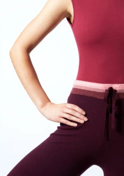 Move Dance Cameo Knit Dance Joggers -Dance Costume Store MOZ0708 DKPUR CLOSE UP FRONT 1 67343.1678885100