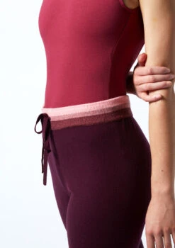 Move Dance Cameo Knit Dance Joggers -Dance Costume Store MOZ0708 DKPUR CLOSE UP FRONT 2 26520.1678885100