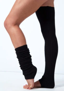 Move Dance Ivy Knit Leg Warmers -Dance Costume Store MOZ0715 BLK SIDE 1 34944.1678885120