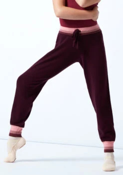 Move Dance Teen Ultra Knit Dance Joggers 7 Move Dance Teen Ultra Knit Dance Joggers -Dance Costume Store MOZ5708 DKPUR FRONT 1T 22551.1696981489