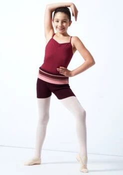 Move Dance Teen Mimi Striped Knit Dance Warm Up Suit -Dance Costume Store MOZ5712 DKPUR FRONT 2 26065.1678885158