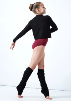 Move Dance Teen Louisa Knit V Neck Jumper -Dance Costume Store MOZ5714 BLK BACK 1 43043.1678885163
