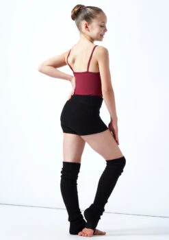 Move Dance Teen Isabella Knit Roll Top Dance Shorts -Dance Costume Store MOZ5719 BLK BACK 1 87471.1678885173