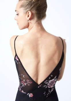 Move Dance Furneaux Floral Wrap Camisole Leotard -Dance Costume Store MO L0649 BLK CLOSE UP BACK 1 20450.1678884221