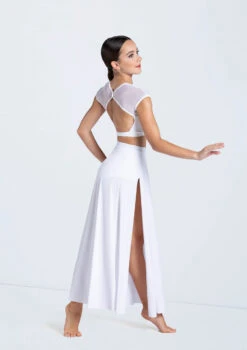 Weissman Matte Jersey Maxi Skirt 6 Weissman Matte Jersey Maxi Skirt -Dance Costume Store MT10463 S13081 white 083 97493.1694572767