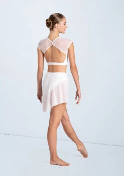 Weissman Illusion Mesh Crop Top -Dance Costume Store MT10463 white S12195 white 13506 51589.1678891126