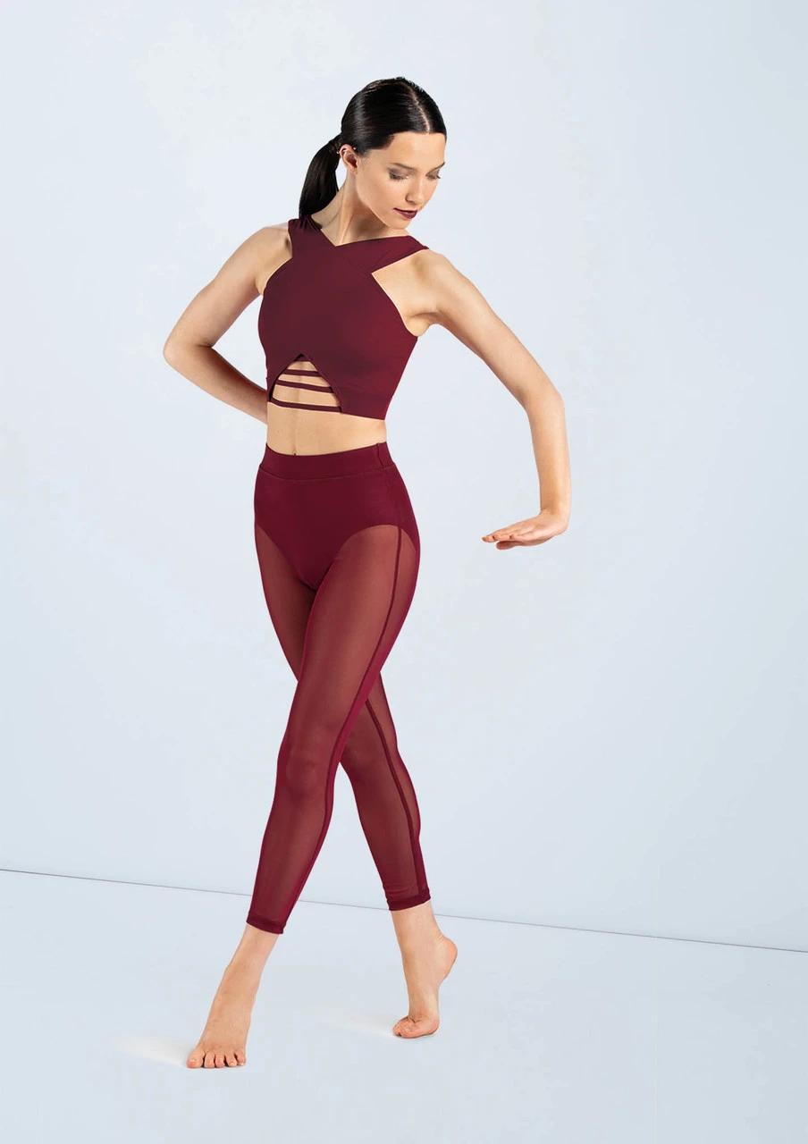 Weissman Lattice Front Crop Top 1 Weissman Lattice Front Crop Top