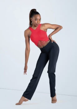 Weissman Lattice Front Crop Top 13 Weissman Lattice Front Crop Top -Dance Costume Store MT10485 red MT2215N black 539 05542.1678891130