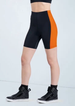 Weissman Bold Side Stripe Bike Shorts -Dance Costume Store MT13149 ember 648 50844.1678891247
