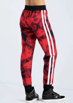 Weissman Graphic Print Track Pants -Dance Costume Store PL13135 red 16616 18428.1698450493