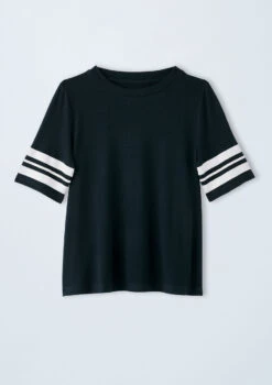 Weissman Striped Sleeve Crewneck Tee