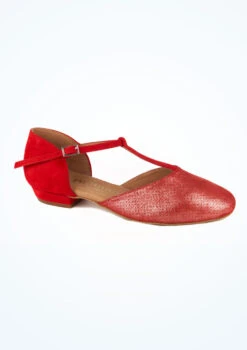 Rummos Carol Ballroom & Latin Shoe 0.75" - Red -Dance Costume Store RURCRL MAIN RED T 78887.1698711908