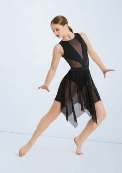 Weissman Mesh Handkerchief Hem Skirt -Dance Costume Store S10165 black 129395 16535.1698450570