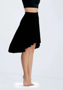 Weissman Matte Jersey Mid-Length Skirt -Dance Costume Store S10467 black 060 40437.1678891460