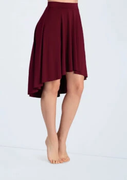 Weissman Matte Jersey Mid-Length Skirt -Dance Costume Store S10467 blackcherry 0946 18277.1678891460