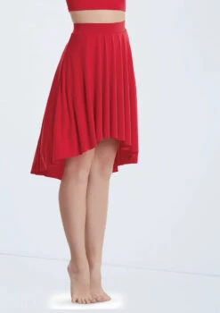 Weissman Matte Jersey Mid-Length Skirt -Dance Costume Store S10467 red 004t 56852.1698718732