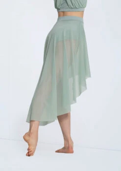 Weissman Power Mesh High-Low Skirt -Dance Costume Store S13087 sage 4587 72279.1698718732