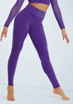 Weissman Lustre High-Waist Leggings -Dance Costume Store SH11069 grape 122316 25729.1678891500