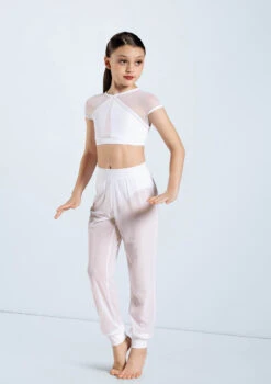 Weissman Mesh Jogger Pants 8 Weissman Mesh Jogger Pants -Dance Costume Store SM11625 white 035 25399.1678891650
