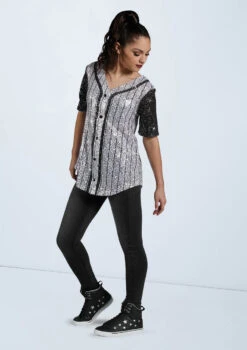 Weissman Sequin Baseball Jersey -Dance Costume Store SQ11774 stripes 13145 29016.1678891704