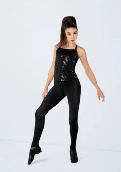 Weissman Sequin Adjustable Strap Top 8 Weissman Sequin Adjustable Strap Top -Dance Costume Store SQ13184 black 2126 03985.1692404276