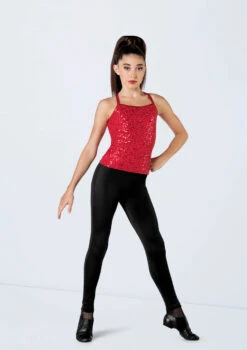 Weissman Sequin Adjustable Strap Top 9 Weissman Sequin Adjustable Strap Top -Dance Costume Store SQ13184 red 25 51003.1698840541