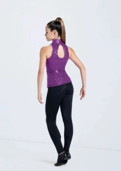 Weissman Sequin Mock Neck Top