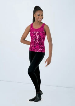 Weissman Ultra Sparkle Tank Top 11 Weissman Ultra Sparkle Tank Top -Dance Costume Store SQ9554 lipstick 0785 26586.1678891799